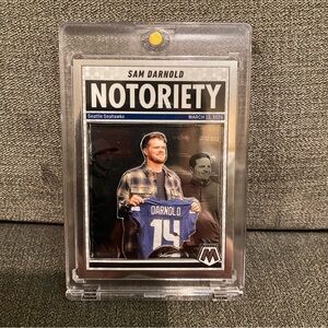 Custom 3D Floater - Sam Darnold Mosaic Notoriety card